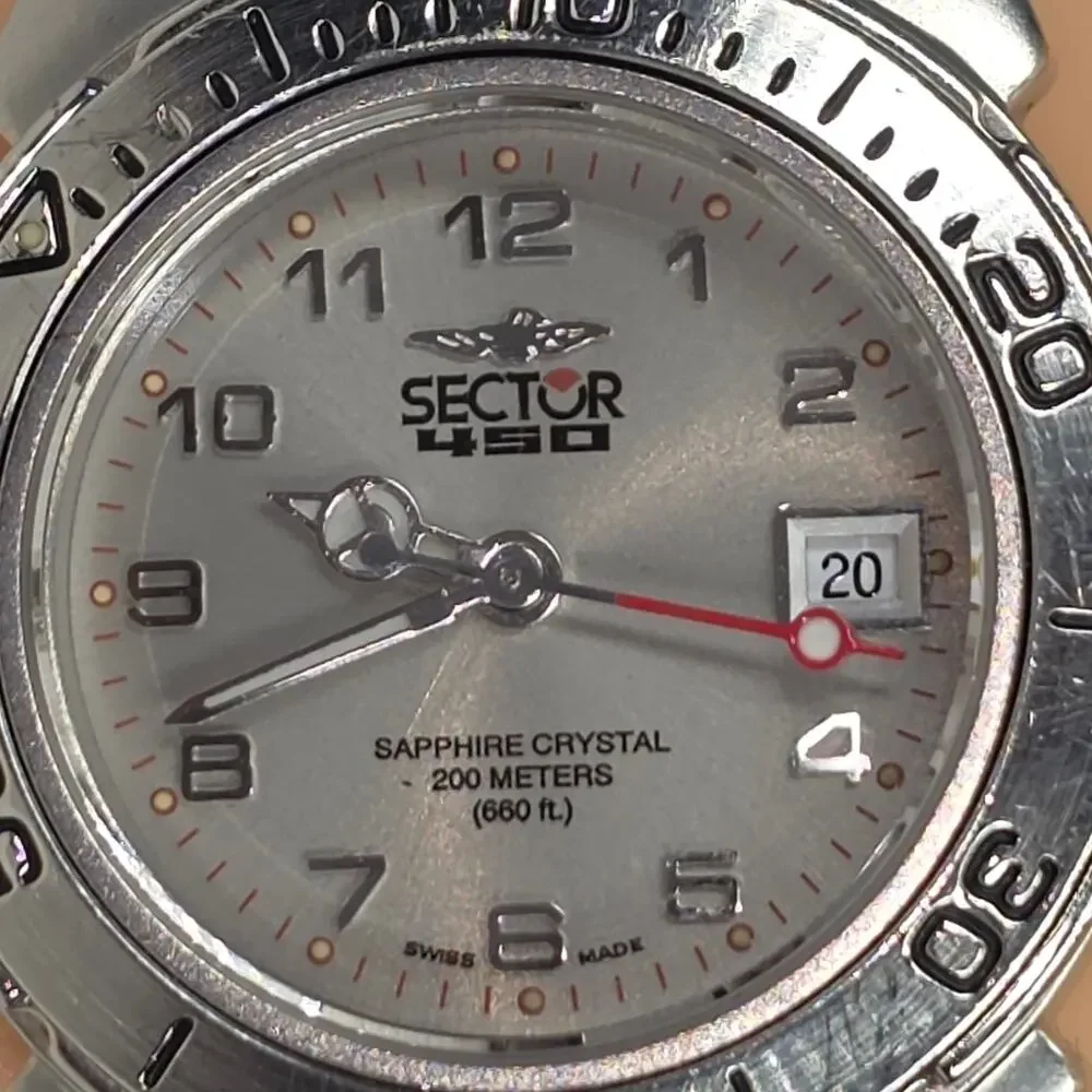 SECTOR 450 STAINLESS DIVER WATCH – VINTAGE 90's – SWISS MADE – SAPPHIRE CRYSTAL